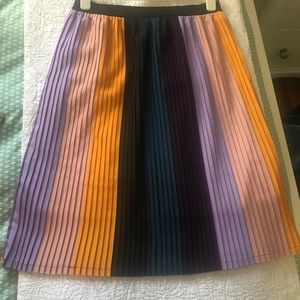A New Day Multi-color Pleated Midi Skirt